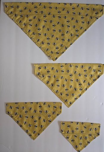 Bees Collar Through Dog Bandana --FREE SHIPPING