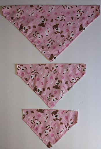 Pink Pup Collar Through Dog Bandana --FREE SHIPPING