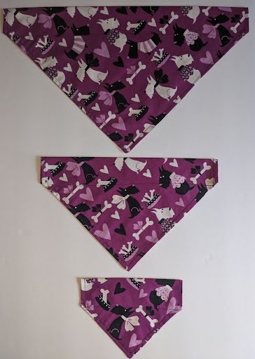 Dogs in Bows Collar Through Dog Bandana --FREE SHIPPING