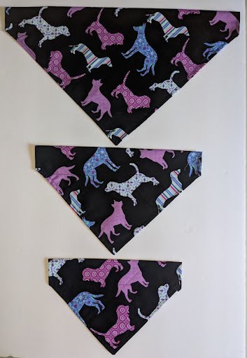 Patterned Dogs Collar Through Dog Bandana --FREE SHIPPING