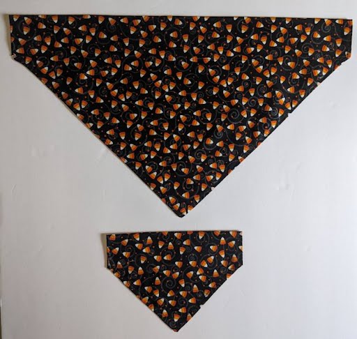 Glittery Swirl Candy Corn Collar Through Dog Bandana --FREE SHIPPING