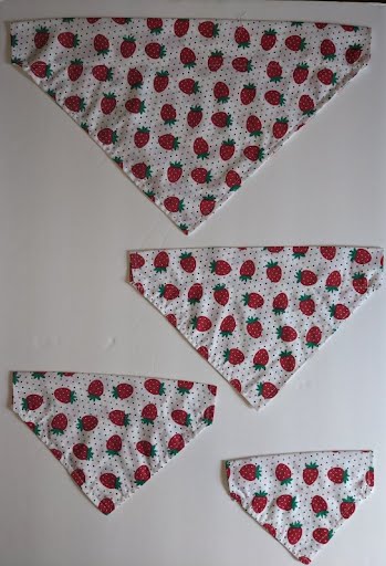 Strawberry Collar Through Dog Bandana --FREE SHIPPING