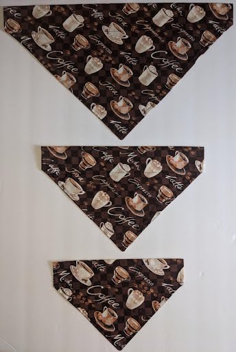 Coffee Collar Through Dog Bandana --FREE SHIPPING