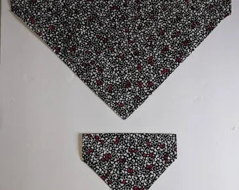 Tiny Hearts Collar Through Dog Bandana --FREE SHIPPING